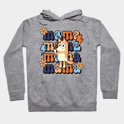 Gray hoodie with cartoon print, floral accents, and text design. Casual wear, cotton blend material.