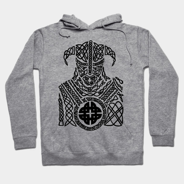 Ancient Celtic Knot Viking Warrior Hoodie by AgemaApparel