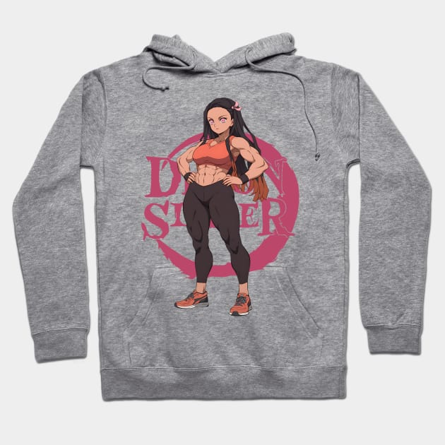 Gray hoodie featuring anime character design, perfect for casual wear, made from soft cotton blend material.