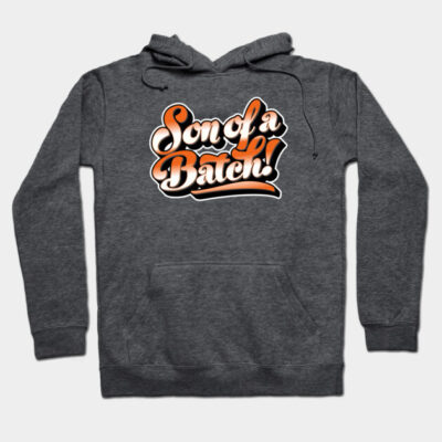 Charcoal gray hoodie with bold text graphic, casual style, soft cotton blend, ideal for everyday wear.