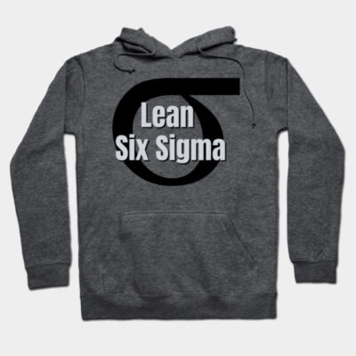 Gray Lean Six Sigma hoodie, featuring bold text design, comfortable fit, ideal for casual wear and business enthusiasts.