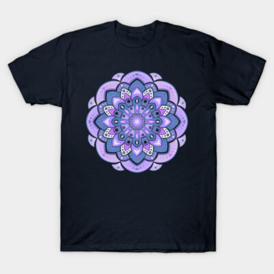 Lavender dahlia mandala T-Shirt by Home Cyn Home