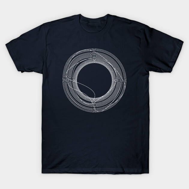 White Flowing Tangled Circles T-Shirt 1 White Flowing Tangled Circles T-Shirt by lucybrownlane