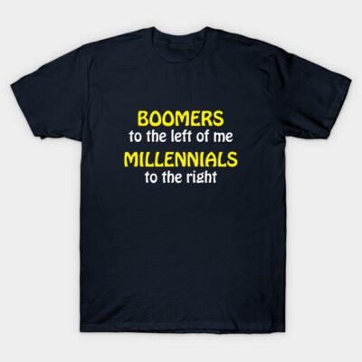 Navy blue cotton t-shirt with humorous text design, ideal for casual wear and gifting.