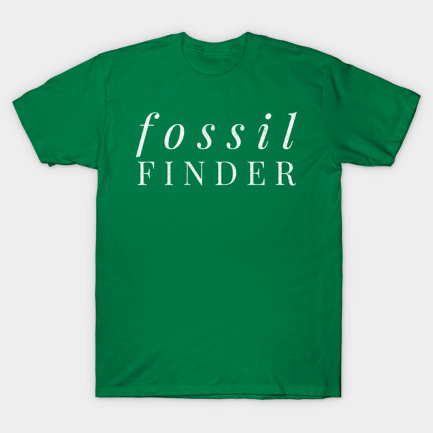Green "Fossil Finder" T-shirt, casual style, cotton fabric, perfect for everyday wear.