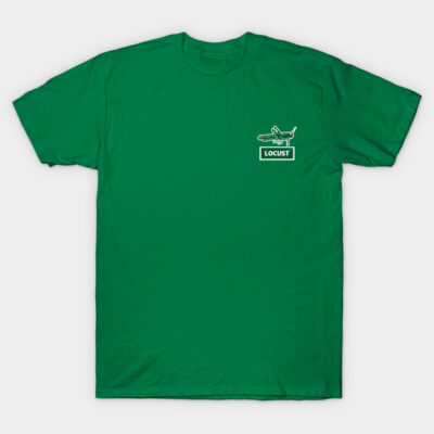 Green cotton t-shirt with white graphic design, ideal for casual wear, featuring modern style and comfortable fit.