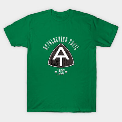 Green Appalachian Trail 1937 T-shirt, short sleeve, casual style, cotton fabric, outdoor themed graphic print.