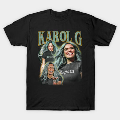 Black graphic T-shirt featuring bold text and vibrant design, perfect for casual wear and self-expression.