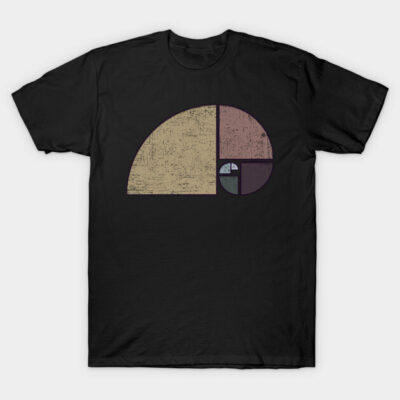Geometric Fibonacci Spiral T-Shirt by ddtk