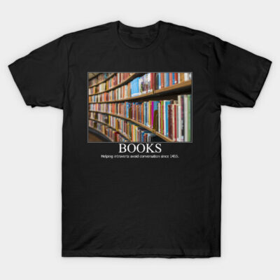 Books black frame meme T-Shirt by lowercasev
