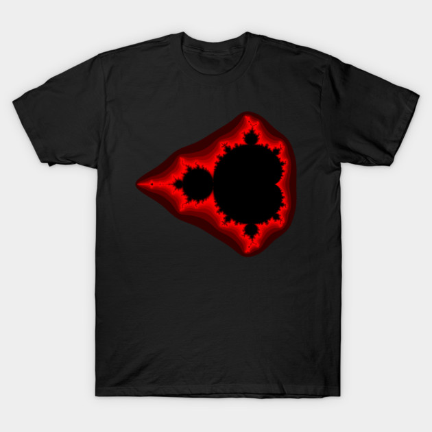 Red Black Mandelbrot T-Shirt 1 Red Black Mandelbrot T-Shirt by Rupert Russell