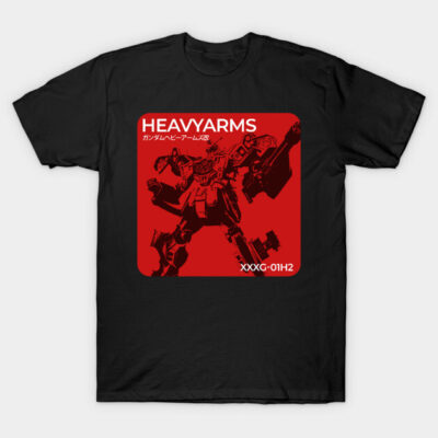 gundam heavyarms- red stencil T-Shirt by Thermul Bidean