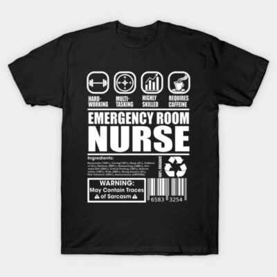 ER Nurse, Emergency Nurse, ER Nurse Stethoscope, Emergency Department Nurse Appreciation T-Shirt by thavylanita