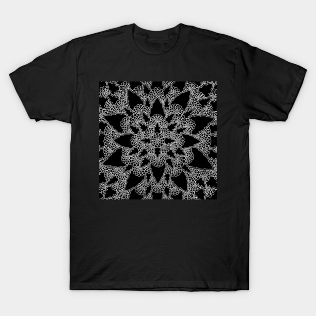 Bloom Black and White T-Shirt 1 Bloom Black and White T-Shirt by HLeslie Design