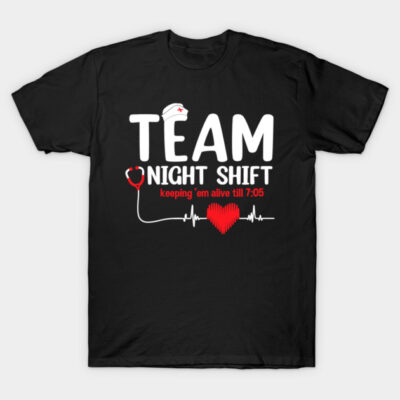 Funny Docter Nurse Life RN LPN CNA Healthcare Heartbeat Love T-Shirt by James Green