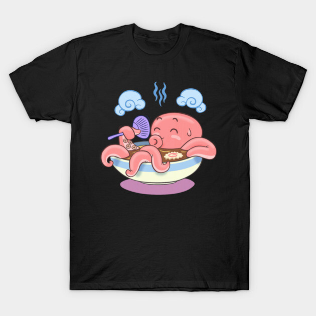 Octopus Pet relaxes in Miso soup T-Shirt by ZaCkThings
