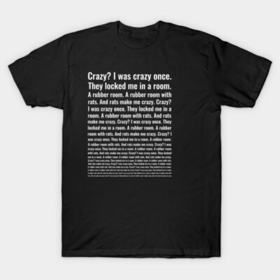 Black cotton T-shirt with white text, casual style, ideal for everyday wear. Comfortable and stylish for any occasion.