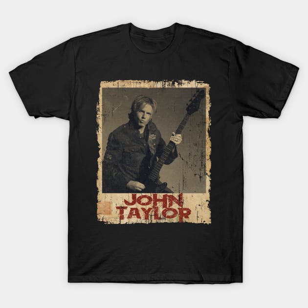 Black vintage graphic t-shirt featuring a musician with guitar, distressed style, cotton fabric, casual wear.