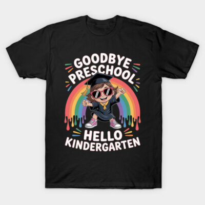 Goodbye Preschool Hello Kindergarten Graduate Black Girl Dab T-Shirt by Abdul Pop Culture