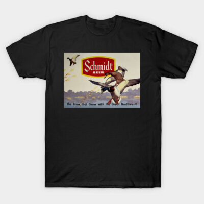 Schmidt Beer Duck Hunting Vintage Retro T-Shirt by BarryJive