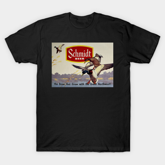 Schmidt Beer Duck Hunting Vintage Retro T-Shirt by BarryJive