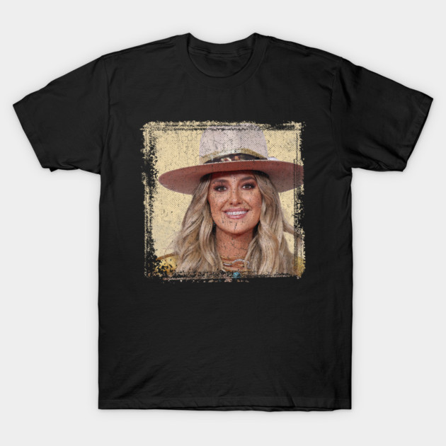 Black cotton t-shirt with vintage-style print of a woman in a hat, casual fashion, unisex design.