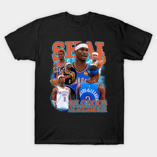Black basketball-themed graphic t-shirt, featuring collage design. Casual fit, perfect for sports fans. Cotton material.