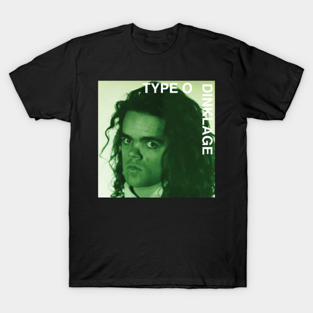 Black graphic t-shirt with green-themed design featuring bold text, perfect for casual wear and style expression.