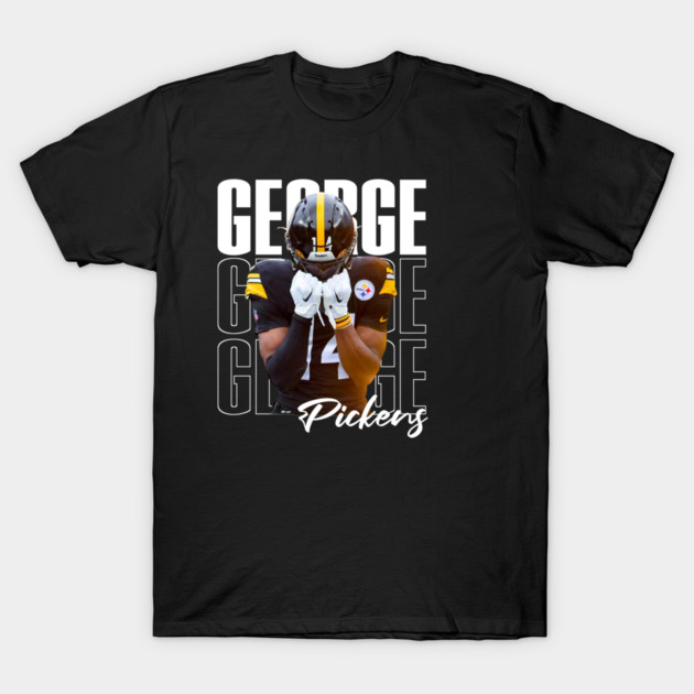 Black graphic t-shirt featuring bold sports-themed design, ideal for casual wear, made from soft cotton blend.