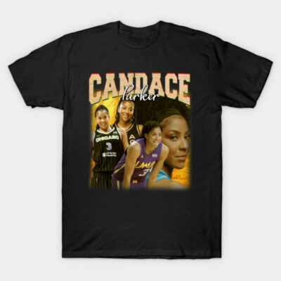 Black basketball-themed t-shirt featuring vintage-style collage design for sports fans.