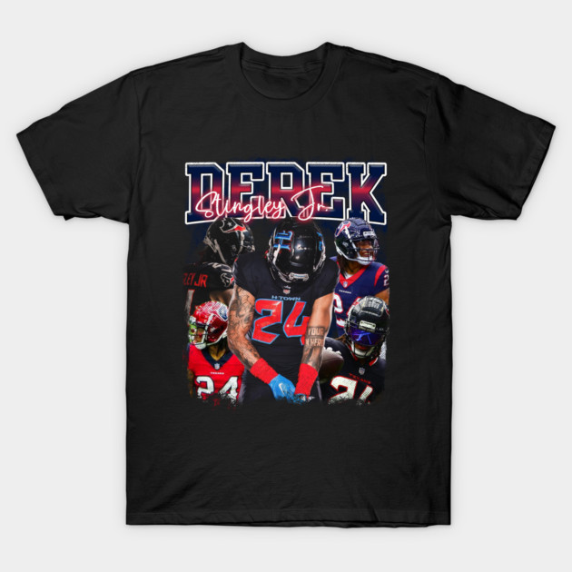 Black graphic t-shirt featuring bold sports-themed design, ideal for casual wear, made from 100% cotton.