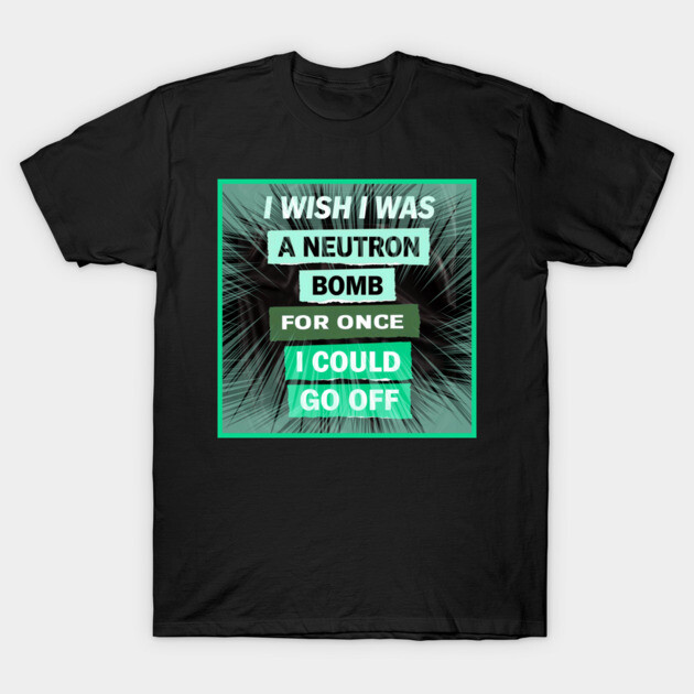 Black T-shirt with bold text graphic, casual style, perfect for everyday wear. Cotton material for comfort and durability.