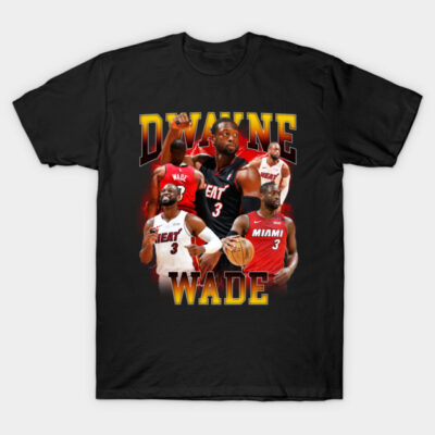 Black basketball-themed graphic T-shirt featuring dynamic player images, sporty style, perfect for casual wear.