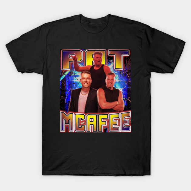 Black graphic t-shirt with colorful design, featuring bold text and vibrant imagery, made from soft cotton material.