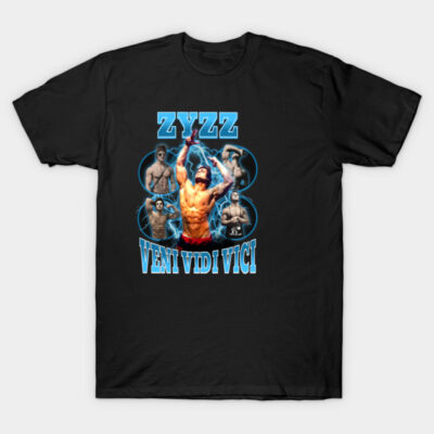 Black graphic t-shirt with bold text design, athletic theme, cotton material, casual wear.