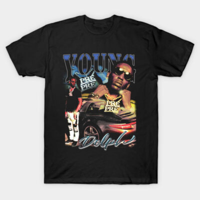 Black graphic t-shirt featuring car and cityscape design, modern streetwear style, casual cotton apparel.