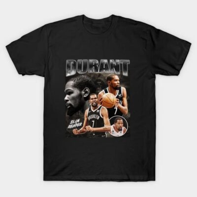 Black cotton t-shirt featuring bold sports-themed graphic design, perfect for casual wear and sports fans.