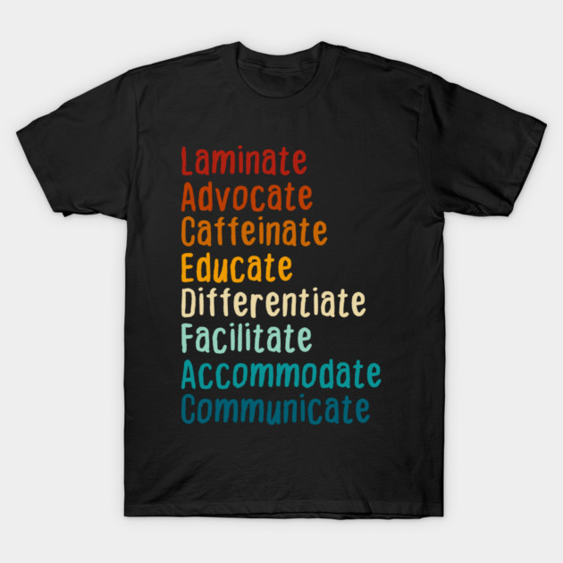 Black t-shirt with colorful motivational words design, casual style, cotton material, perfect for everyday wear.