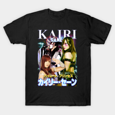 Black graphic t-shirt featuring vibrant wrestling design, ideal for casual wear, made from soft cotton material.