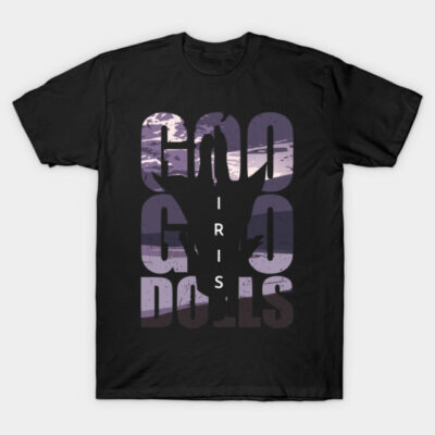 Black graphic tee with bold text design and abstract silhouette, made of soft cotton, perfect for casual wear.