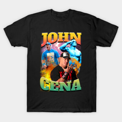Black graphic t-shirt featuring bold colorful design, suitable for casual wear, made from 100% cotton.
