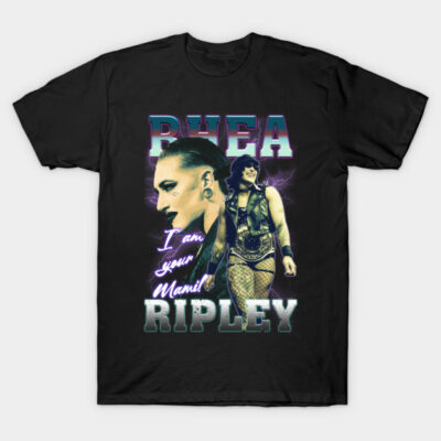 Black graphic T-shirt with bold text and colorful design, perfect for casual wear and fans of unique apparel styles.