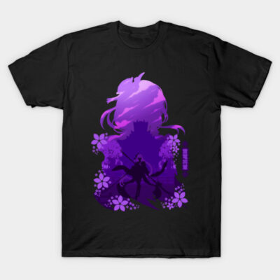 GENSHIN IMPACT RAIDEN SHOGUN NEGATIVE SPACE T-Shirt by Minami14R