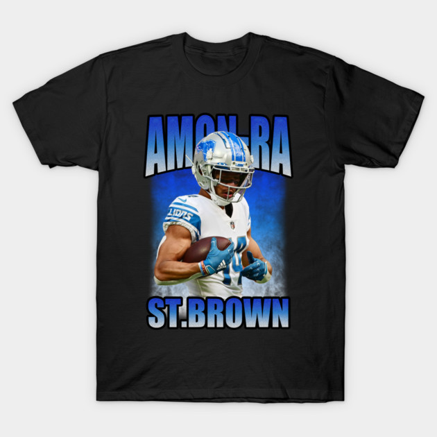 Black sports-themed t-shirt featuring a dynamic design with blue accents, perfect for casual wear or fan events.