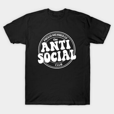 anti social club (white) T-Shirt by elywick