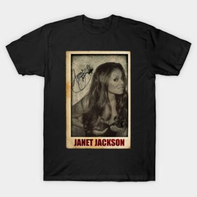 Black vintage-style graphic t-shirt featuring a sepia-toned portrait and bold text, ideal for casual wear.