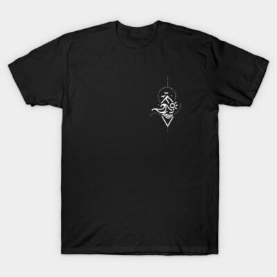 Geometric Adventure Lines x White T-Shirt by P7 illustrations