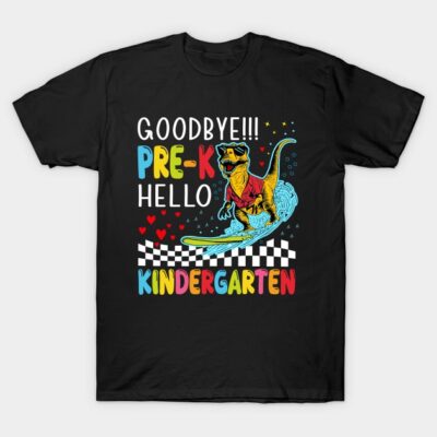 Pre-K Boys Last Day Of School Dinosaur T-Rex T-Shirt by Union Meme