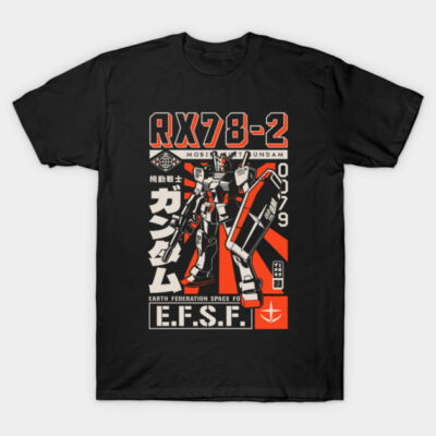 327 Retro Gundam T-Shirt by Yexart