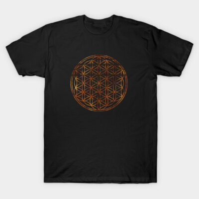 Flower of Life Sacred Geometry T-Shirt by Bluepress